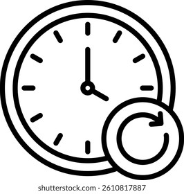 Refresh Icon Line Vector Illustration