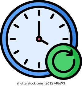 Refresh Icon Lineal Color Vector Illustration