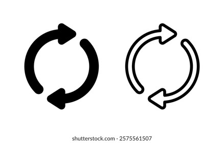 Refresh icon logo design. Reload sign and symbol. Update icon.