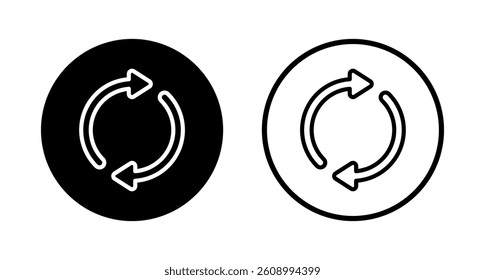 Refresh icon logo design. Reload sign and symbol. Update icon.