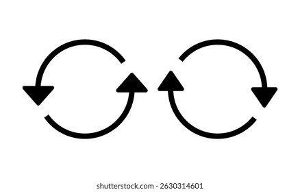 Actualizar el diseño del logotipo del icono. Recargar signo y símbolo. Icono de Actualizar.