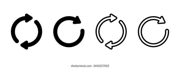 Refresh icon logo design. Reload sign and symbol. Update icon.