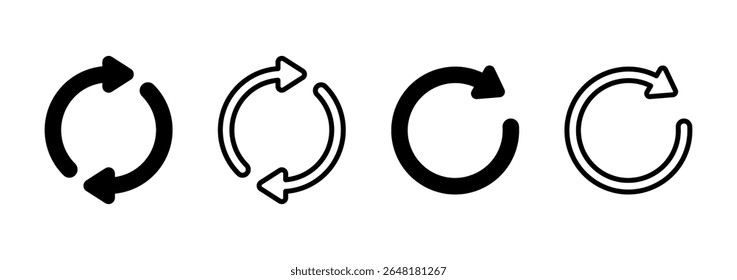 Atualizar design do logotipo do ícone. Recarregue o sinal e o símbolo. Ícone Atualizar.