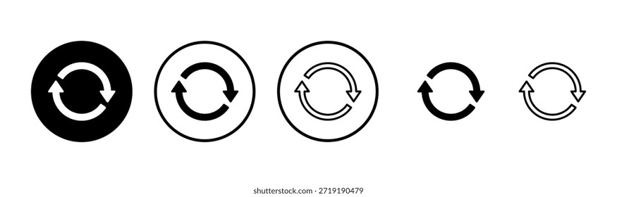 Atualizar design do logotipo do ícone. Recarregue o sinal e o símbolo. Ícone Atualizar.