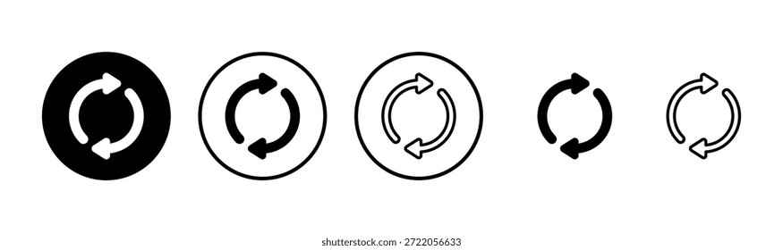 Atualizar design do logotipo do ícone. Recarregue o sinal e o símbolo. Ícone Atualizar.