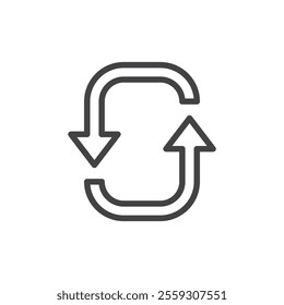 Refresh icon Logo symbol outline set