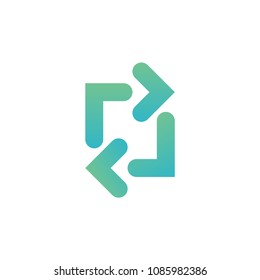 refresh icon logo template gradient