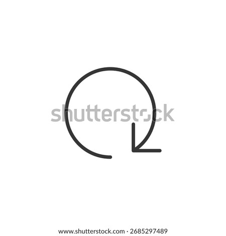 Refresh Icon. Minimal Line Reload and Update Symbol.