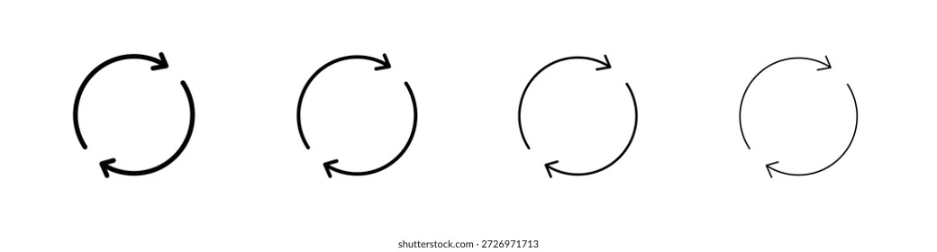 Icono de actualización en estilo de línea de trazo moderno. Vector 10 eps