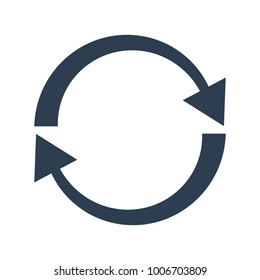 refresh icon on white background. Vector Illustration