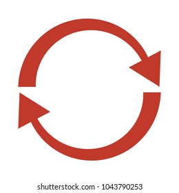 refresh icon on white background. Vector Illustration