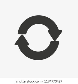 Refresh icon on white background.  Replay icon. Vector concept illustration for design.