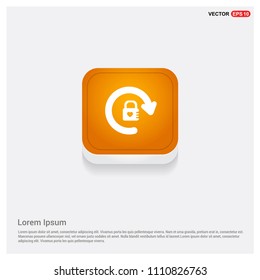 Refresh icon Orange Abstract Web Button - Free vector icon