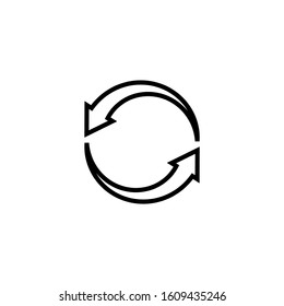 Refresh Icon in outline style on white background