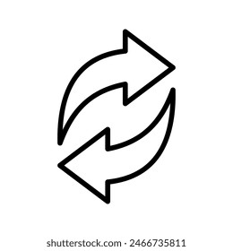 Icono de actualización. signo de recarga. para concepto móvil y color de Diseño web editable