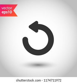 Refresh icon. Reload sign. Undo vector icon. Redo symbol. Update icon. Rotation sign. Arrow icon. EPS 10 flat symbol