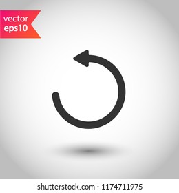 Refresh icon. Reload sign. Undo vector icon. Redo symbol. Update icon. Rotation sign. Arrow icon. EPS 10 flat symbol
