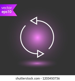 Refresh icon. Reload sign. Undo vector icon. Redo symbol. Update icon. Rotation sign. Arrow icon. EPS 10 flat symbol