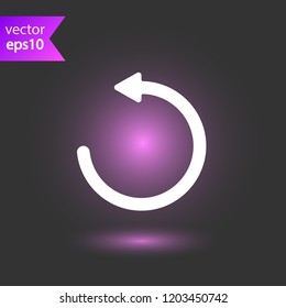 Refresh icon. Reload sign. Undo vector icon. Redo symbol. Update icon. Rotation sign. Arrow icon. EPS 10 flat symbol