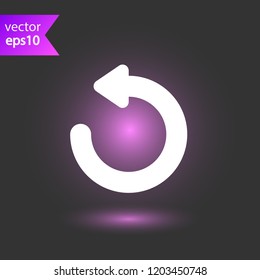 Refresh icon. Reload sign. Undo vector icon. Redo symbol. Update icon. Rotation sign. Arrow icon. EPS 10 flat symbol