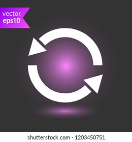 Refresh icon. Reload sign. Undo vector icon. Redo symbol. Update icon. Rotation sign. Arrow icon. EPS 10 flat symbol