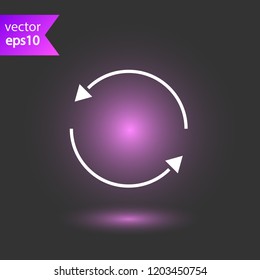 Refresh icon. Reload sign. Undo vector icon. Redo symbol. Update icon. Rotation sign. Arrow icon. EPS 10 flat symbol