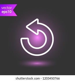 Refresh icon. Reload sign. Undo vector icon. Redo symbol. Update icon. Rotation sign. Arrow icon. EPS 10 flat symbol