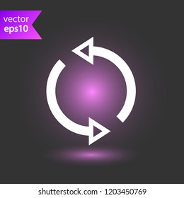 Refresh icon. Reload sign. Undo vector icon. Redo symbol. Update icon. Rotation sign. Arrow icon. EPS 10 flat symbol