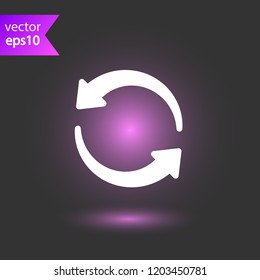 Refresh icon. Reload sign. Undo vector icon. Redo symbol. Update icon. Rotation sign. Arrow icon. EPS 10 flat symbol