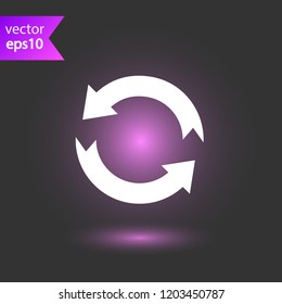 Refresh icon. Reload sign. Undo vector icon. Redo symbol. Update icon. Rotation sign. Arrow icon. EPS 10 flat symbol