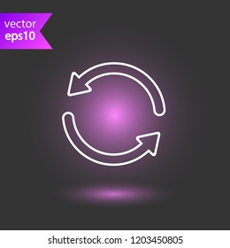 Refresh icon. Reload sign. Undo vector icon. Redo symbol. Update icon. Rotation sign. Arrow icon. EPS 10 flat symbol
