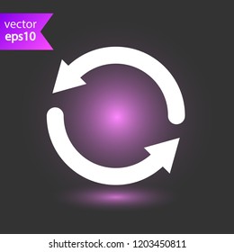 Refresh icon. Reload sign. Undo vector icon. Redo symbol. Update icon. Rotation sign. Arrow icon. EPS 10 flat symbol