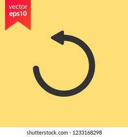 Refresh icon. Reload sign. Undo vector icon. Redo symbol. Update icon. Rotation sign. Arrow icon. EPS 10 flat symbol