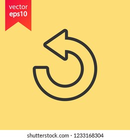 Refresh icon. Reload sign. Undo vector icon. Redo symbol. Update icon. Rotation sign. Arrow icon. EPS 10 flat symbol