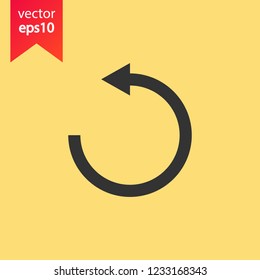 Refresh icon. Reload sign. Undo vector icon. Redo symbol. Update icon. Rotation sign. Arrow icon. EPS 10 flat symbol