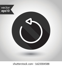 Refresh icon. Reload sign. Undo vector icon. Redo symbol. Update icon. Rotation sign. Arrow icon. EPS 10 flat symbol. Round symbol with shadow