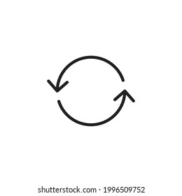 Refresh icon. Reload icon vector. Update sign. Refresh icon isolated on white. Vector illustration. refresh icon vector from miscellaneous collection. Thin line refresh outline vector