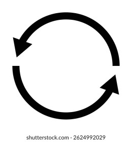 Refresh icon, repeat and reload arrow icon symbol convert button vector illustration.	