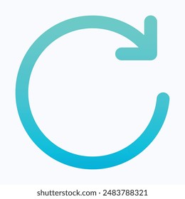 Refresh Icon, Repost Vector Icon, Isolated Gradient Vector Icon.
