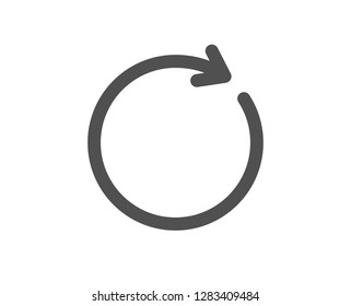 Refresh icon. Rotation arrow sign. Reset or Reload symbol. Quality design element. Classic style icon. Vector
