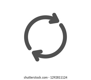 Refresh icon. Rotation arrow sign. Reset or Reload symbol. Quality design element. Classic style icon. Vector