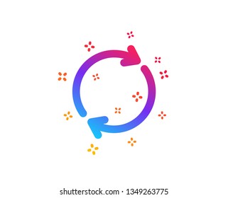 Refresh icon. Rotation arrow sign. Reset or Reload symbol. Dynamic shapes. Gradient design full rotation icon. Classic style. Vector