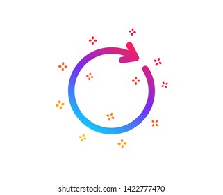 Refresh icon. Rotation arrow sign. Reset or Reload symbol. Dynamic shapes. Gradient design synchronize icon. Classic style. Vector