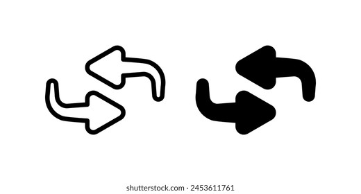 Symbolsatz aktualisieren. Flache Darstellung des Vektorgrafik-Symbols