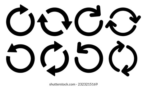 Refresh icon set illustration. Reload sign and symbol. Update icon.