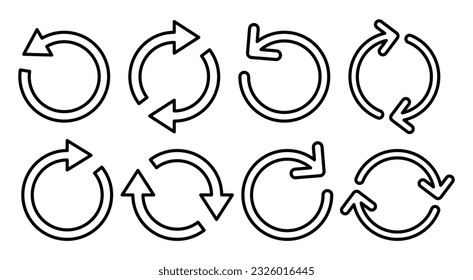 Refresh icon set illustration. Reload sign and symbol. Update icon.