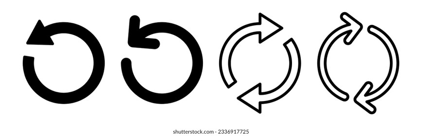 Refresh icon set illustration. Reload sign and symbol. Update icon.