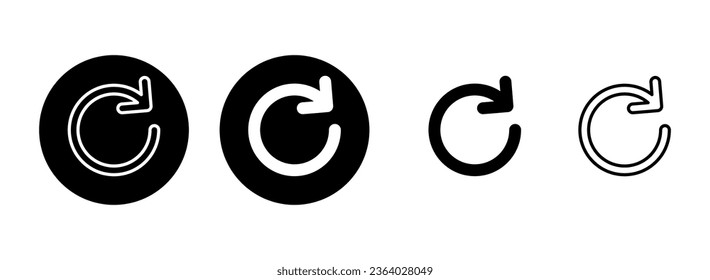 Icon-Set-Illustration aktualisieren. Zeichen und Symbol erneut laden. Aktualisieren des Symbols.