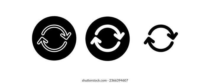 Refresh icon set illustration. Reload sign and symbol. Update icon.