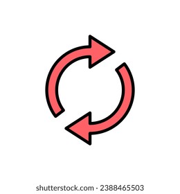 Refresh icon set illustration. Reload sign and symbol. Update icon.